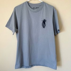 Uniqlo Men’s Gray Anime Graphic Tee, L